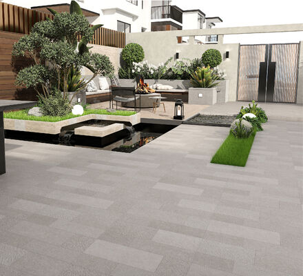 Durable 600x600mm Light Gray Exterior Floor Ceramic Paving Tile Durable Tiles For Shopping Mall and Patio