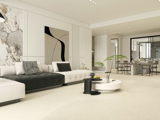 Stylish and Wear-resistant 600x1200mm Beige Porzellan-Tiles Matt mit Mould Surface Indoor Floor Tiles für Bad und Esszimmer