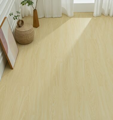 Verschleißbeständig Gelb 1220x180mm Dicke 5mm Innenfußboden SPC-Boden für Wohnzimmer und Büro