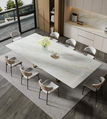 Umweltschonende Beige-Marmor 800x3600x12mm polierte Sintersteinplatte für Küche und Esszimmer
