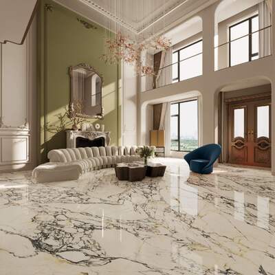 Stylish and Firebrick White and Gray 1600x3200mm Full Body Slabs Marble Wall Polished Sintered Stone Slab Thickness 12mm  For Dining Room