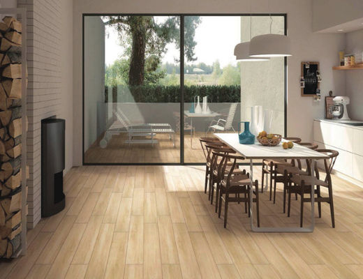 Frostsichere 30x120cm hölzerne Porzellan-Fliesen beleuchten Beige für Projekt CER Grad AAA