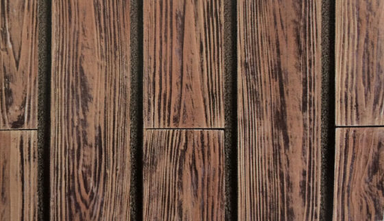 Wand-Stein-Fliesen-Holz-Korn-Zement 500SQM 14mm 0,03 Absorption für Zaun