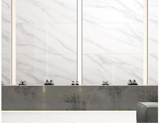 Ganzkörper-Porzellanfliesen, poliert, Weiß, 3D-Inkjet, glasiert, 450x900mm