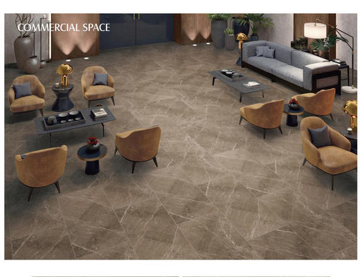 Vitrified Porzellan-Bodenfliesen Matt Glazed Brown Grey Marble ISO 10mm 600x1200mm