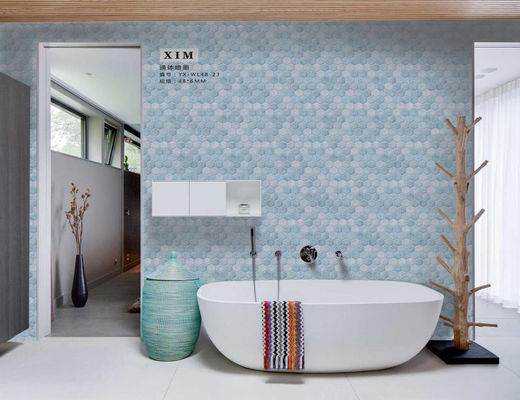 ISO-CER 48x6mm dekoratives Mosaik-Fliesen-Hexagon-Glas Matt Finish Glazed