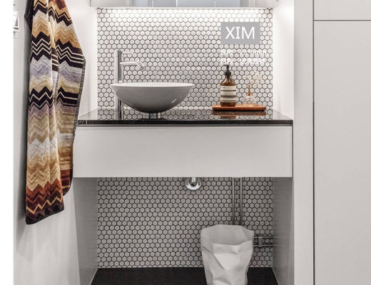 Geometrischer bereifter SGS-Glashexagon-Mosaik-Fliesen-Luxushotel-voller Körper 305.5x265mm