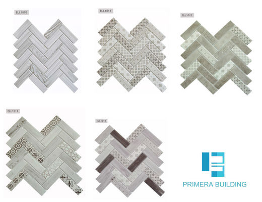 270x290mm SGS dekorative hölzerne Marmor-6mm Stärke der Mosaik-Fliesen-