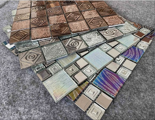 mosaik-Fliesen-Innenwand-Dekoration AAA Galvanisierung 17kg/Ctn 300X300mm Metallglas