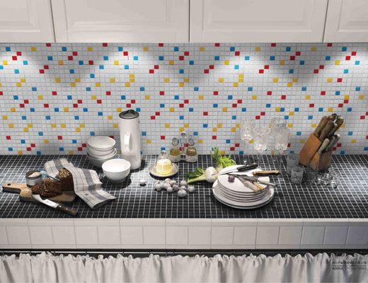 Porzellan Mosaikfliesen 300x300mm Glanzfarbstrahl für Schwimmbäder