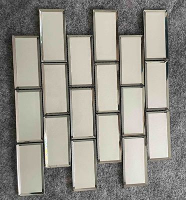 U-Bahn-Glasmosaik-Fliese des iridescence-1.36kgs, Dekor-Bodenfliesen des Countertop-300x300mm