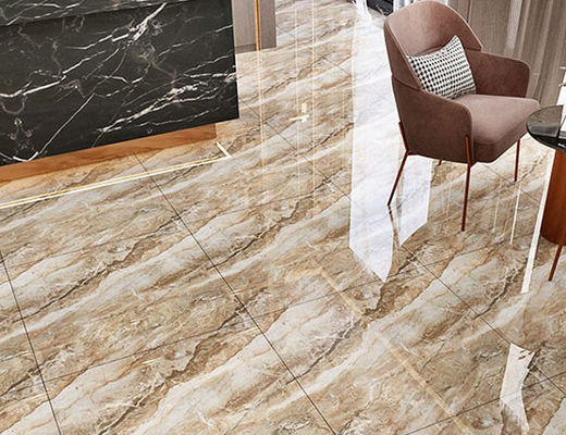 Farbbodenfliese-Wohnzimmer Fullbody-Porzellan 11mm 800x800mm Gold3pcs/ctn