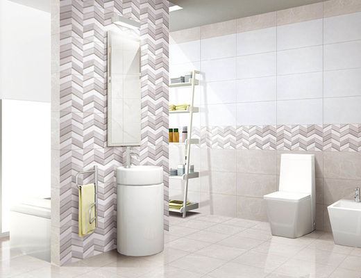 Innenwand-Stein-Fliese 0.09W.A 30x60cm, 100m2 Grey Bathroom Wall Tiles Mirror glasierte