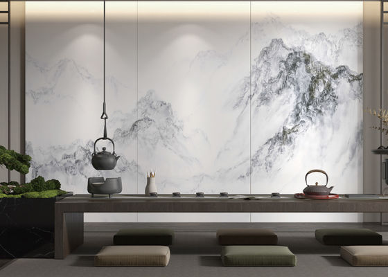 Weißer gesinterter Quarz-Stein Carraras für Hintergrund-Wand-Dekoration