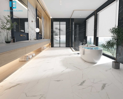 SPC Carrara Marmor Vinylboden 5,0 mm UV-beschichtet, ineinandergreifend