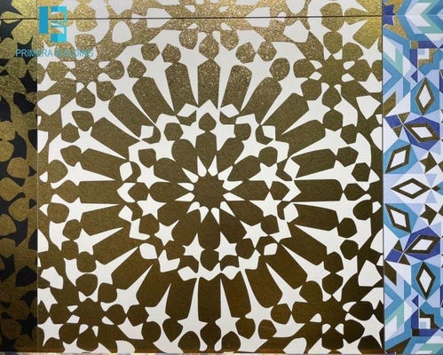 60x60cm Sun Tintenstrahl-Drucken der Blumen-Goldfarbbodenfliese-3D