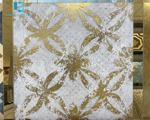 600x600mm Hochglanzgold Porzellan-Bodenfliesen AAA-Klasse