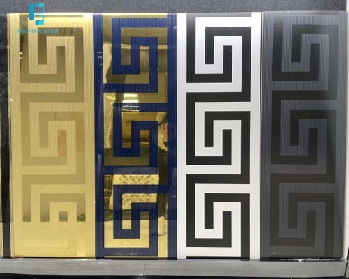 Korridor, goldene Oberfläche, glasierte Porzellan-Bodenfliese, 300 x 600 mm, luxuriöse Gebäudedekoration